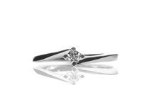 Anello Promesse Donna Amore in Oro bianco Diamante 0.08 Ct TH1508 - TH1508